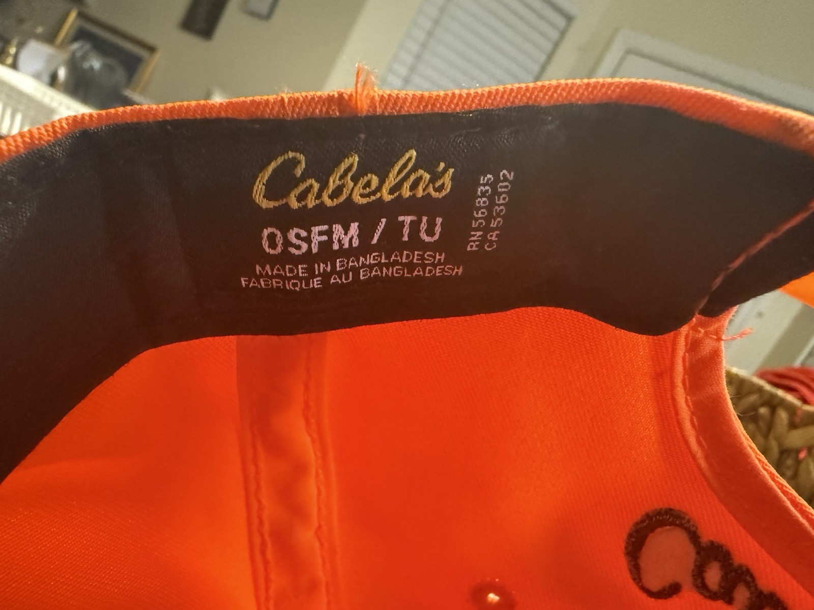 Cabela’s Hunter Orange Buck Patch SnapBack Adjust… - image 4