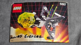 LEGO 6887 Allied Avenger - 100% COMPLETE - Blacktron II Vintage Space w/ Manual