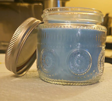 12 Small Unscented Multicolor Glass Jar Candl...