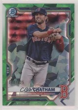 2021 Bowman Sapphire Chrome Prospects Green Refractor 100/125 CJ Chatham 0b7z