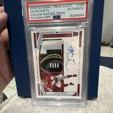 Panini National Treasures Jalen Hurts Rookie Auto 3 /5 PSA #149