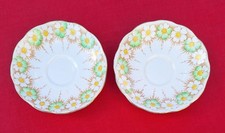 2x Roslyn Fine bone china Floral Sydney Plates Saucers, 12 cm , Made in England