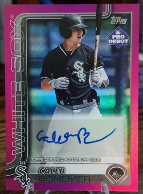 2025 Topps Pro Debut - Caleb Bonemer #PD-15 Fuschia Autographs /199 (AU, RC)