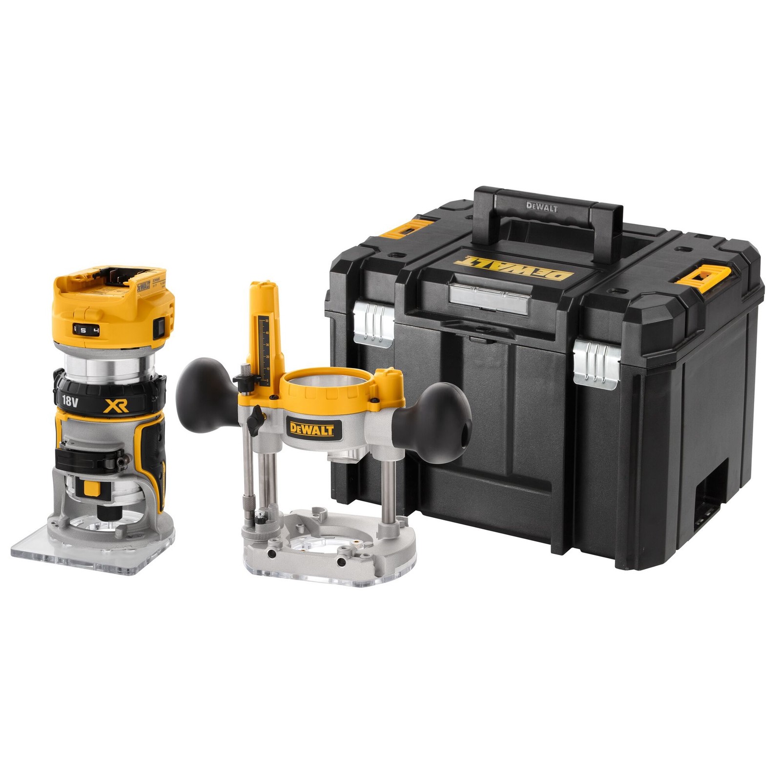DeWalt DCW604P2 18V Brushless Router Trimmer + 2 x 5Ah Batteries Charger & case - Image 11
