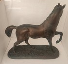 Vtg 1975 Austin Productions Inc Large Horse Statue Sculpture Bronze Over Plaster — photo 3