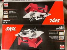 Skil 7-Inch Corded Electric Wet Tile Saw W-Stainless Steel Table Top Red New O16