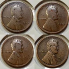 Lot of (4) Wheat Cents: 1917, 1918, 1919, 1919-S - G/VG, G, VG, VG+ (Lot #2)