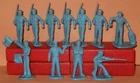 Set 11 Old 1950's Marx 45mm BLUE SAILORS For Some of the Marx Military Playsets