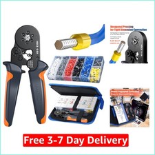 Ferrule Crimping Tool Kit with 1900PCS Wire Connectors, Hexagonal -10 Sawtoot...