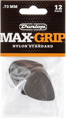 Dunlop Guitar Picks 12 Pack Nylon Max-Grip .73mm Standard Shape