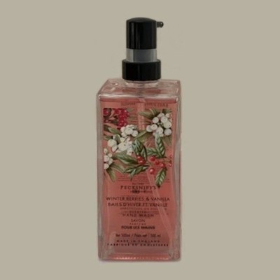 NEW Pecksniff's Winter Berries & Vanilla Hand Wash Glass Bottle 500ml 16.9 fl oz