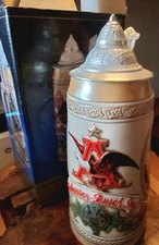 NIB ANHEUSER-BUSCH TOMORROW'S TREASURES LIDDED BEER STEIN LIMITED SERIES A Beer