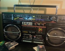 Lasonic TRC-975 radio headphones Jack/Dual Cassette Boombox