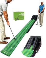 Indoor Putting Green Practice Uphill Putts Golf Mat Auto Ball Return