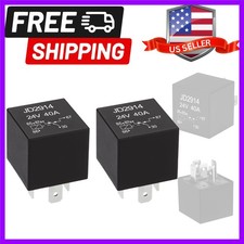 2 Pack JD2914 Car Relay, 24V 40A, 5 Pin SPDT, Automotive Switches and Starter...