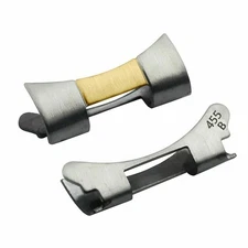 18K/SS Two Tone Oyster Endpiece Caps For Rolex Date 15053, 15203, 15223, 15233