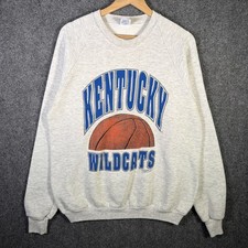 Vintage Kentucky Wildcats Sweatshirt Adult Large Gray 90s University Basketball