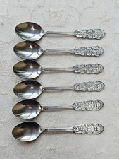 Floral stainless steel coffee spoons by Gense