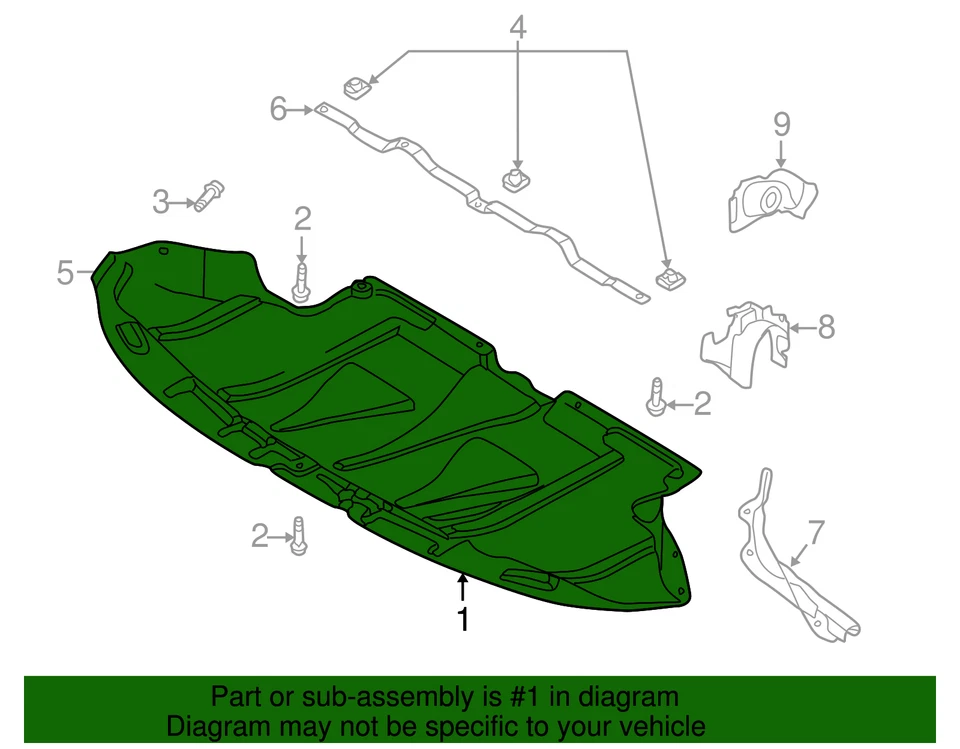 Deflector delantero original Volkswagen 8D0-863-821-Q Foto 2 de 2