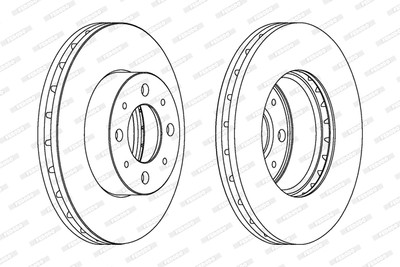 FERODO DDF1179C Bremsscheibe für FIAT,FORD