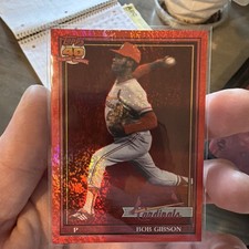 2021 Topps Archives -  Bob Gibson ,Red Hot Foil /50 , Ssp Mint!!!!