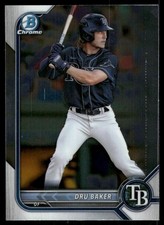 2022 Bowman Draft #BDC-158 Dru Baker Chrome
