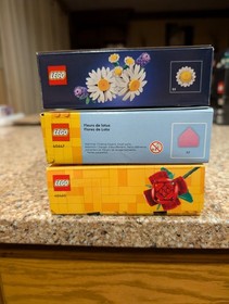 Lego Botanicals 3 New Sealed Sets 🌹 Roses, Daisies & Lotus Flowers