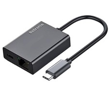 USB C to RJ45 Network Adapter for Google TV, Chromecast, Laptop, Black