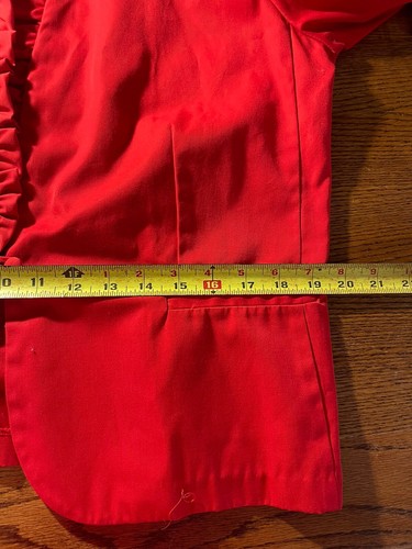 Vintage Women’s Red Ruffled One button Blazer Size 17/18 Polyblend9 - Picture 10 of 12