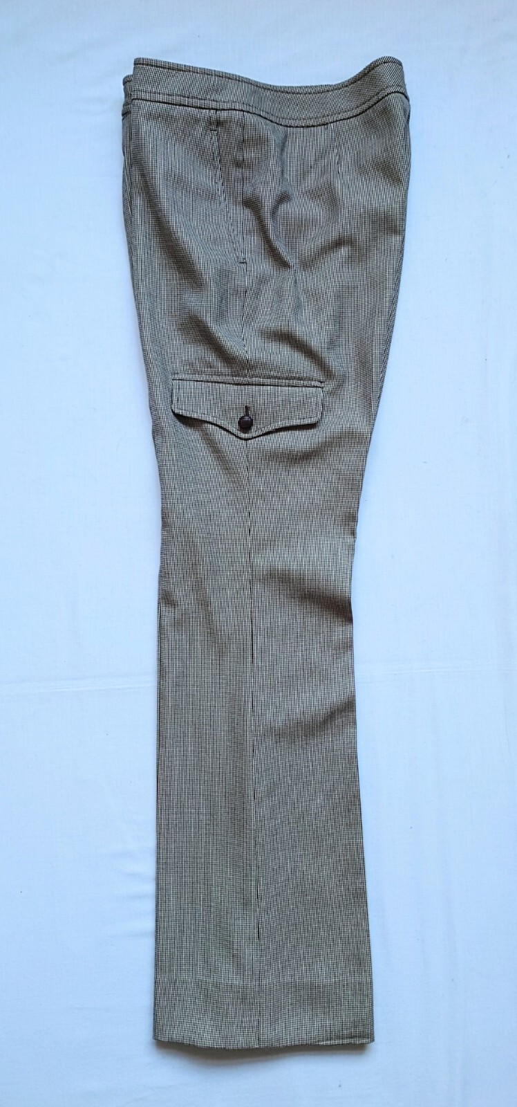Pantaloni YSL Saint Laurent a quadri con pied de poule fine UK10