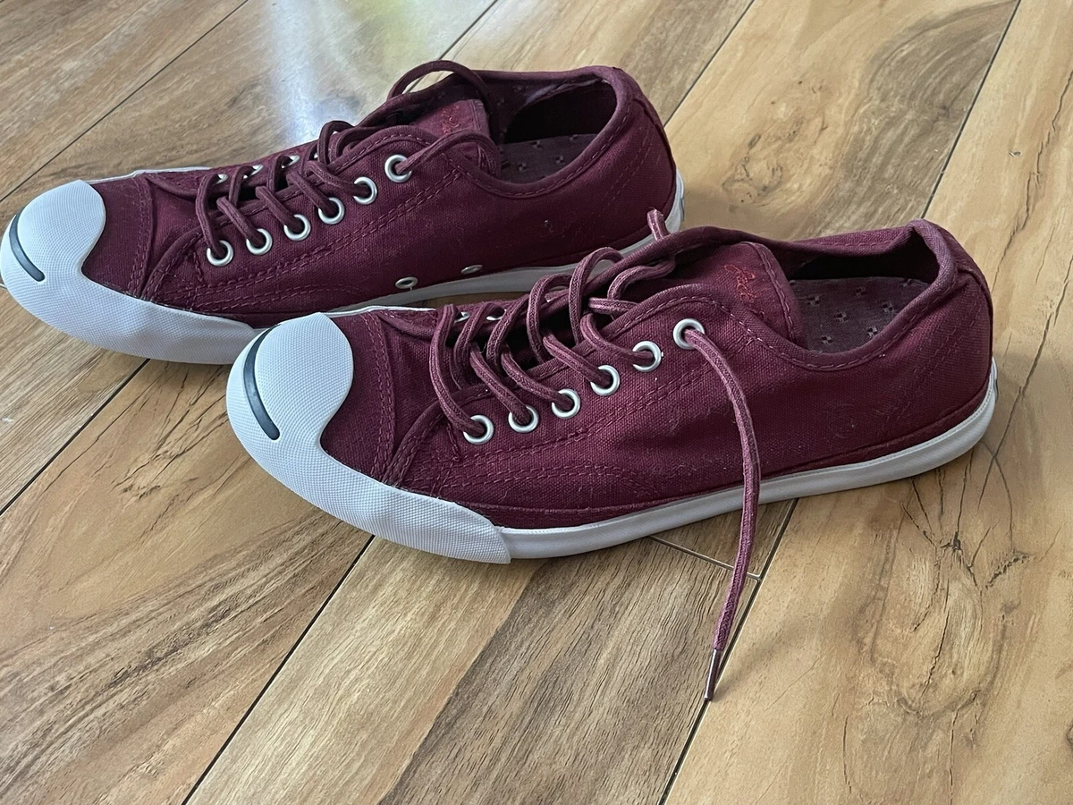 Authentic Converse Jack Purcell Unisex Sneakers Burgundy Maroon US 6.5 8.5