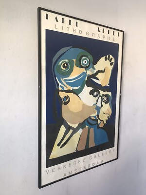 KAREL APPEL EXHIBITION LITHOGRAPH POSTER - MODERN ABSTRACT CUBIST
