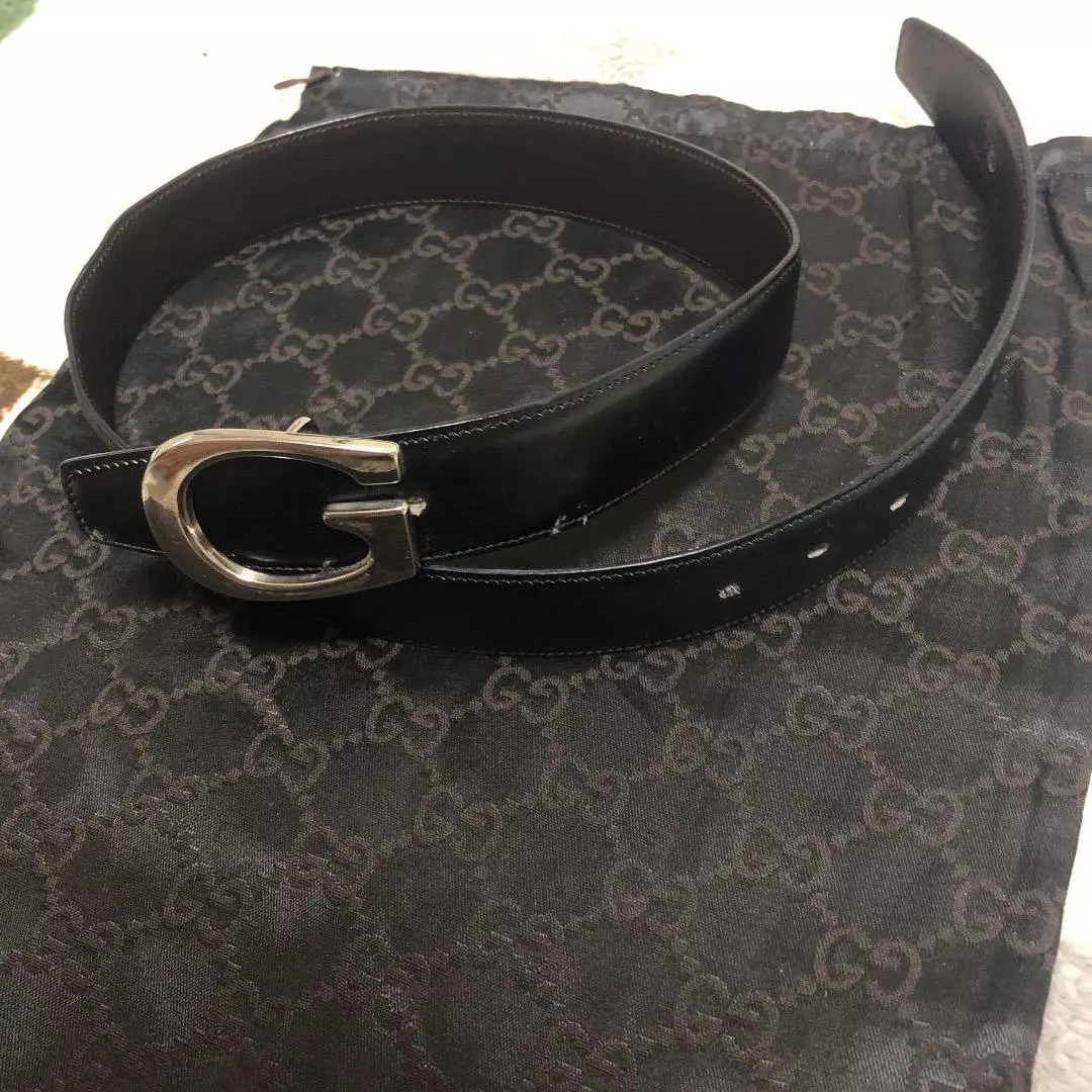Ceinture GUCCI 036.0394.0956 Noir Homme Mode Made in Italy Du Japon y5616