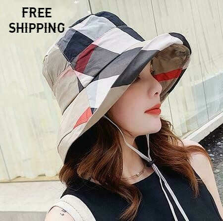 Sun Hat Men Women Bucket Floppy Cotton 