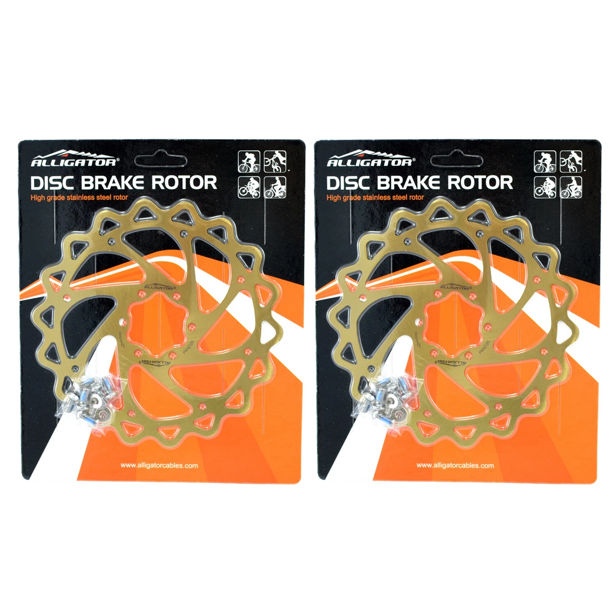 ALLIGATOR iWAVE MTB Road Bike Disc Brake Rotor 160mm Ti Gold eBay