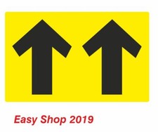 This Way Up Parcel Arrows 500 labels on Roll 76 X 50mm Yellow Printed Black