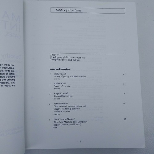 Management International: Cases, Exercises & Readings Dorothy Mint Business Book - Picture 3 of 7