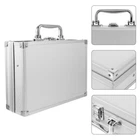 Instrument Case Toolbox Man Office Makeup Aluminum Carrying Tiny Briefcase