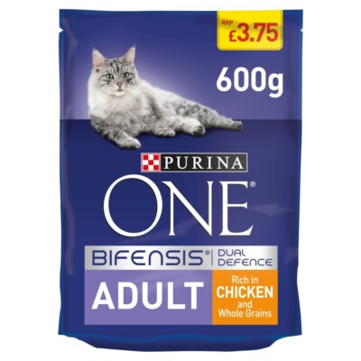 Purina ONE Trockenfutter Hühnchen und Vollkornprodukte für Erwachsene 4 x 600g Tiernahrung