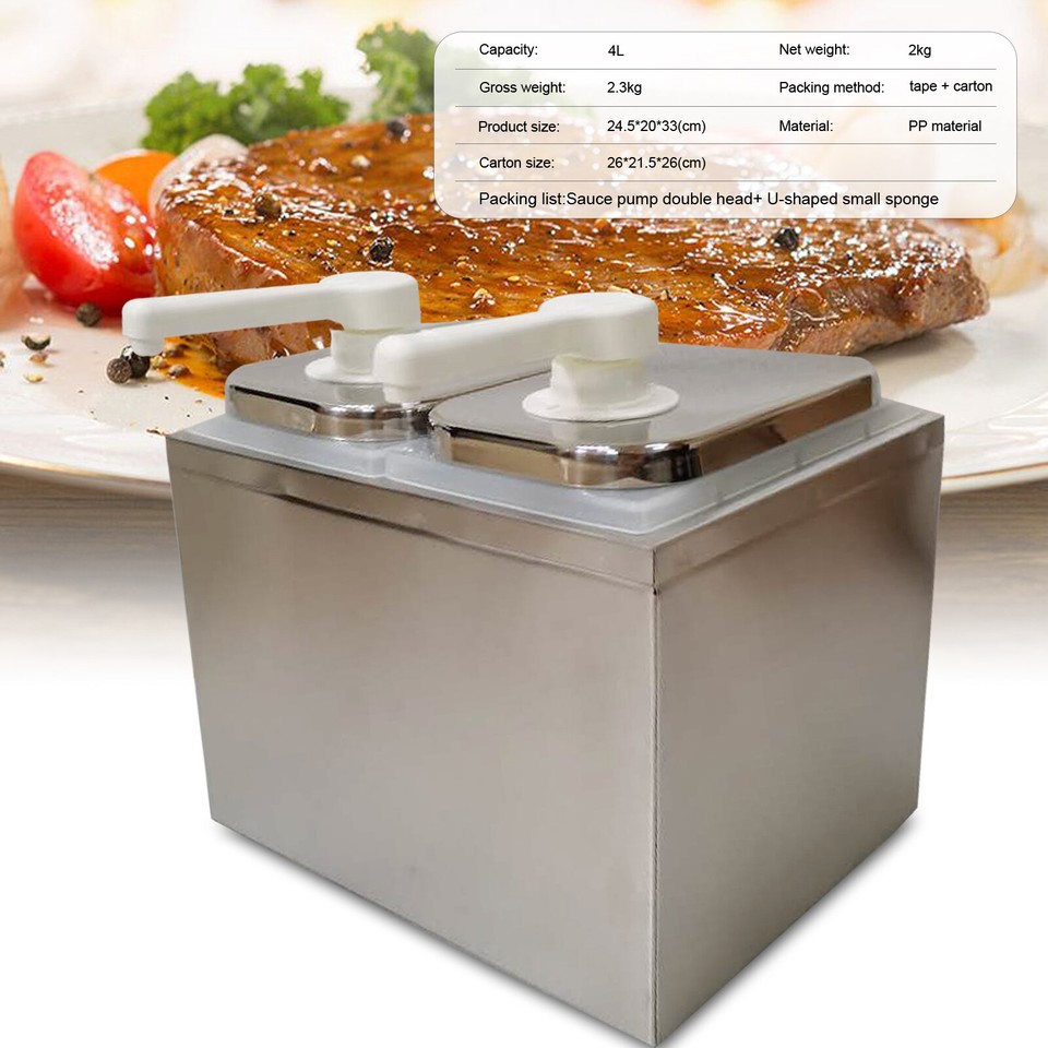 2*70oz Commercial Sauce Warmer Pump Dispenser Hot Cheese Chocolate