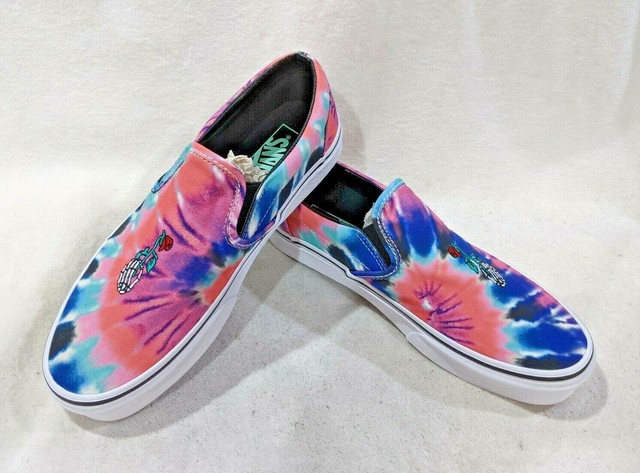 multicolor vans slip on