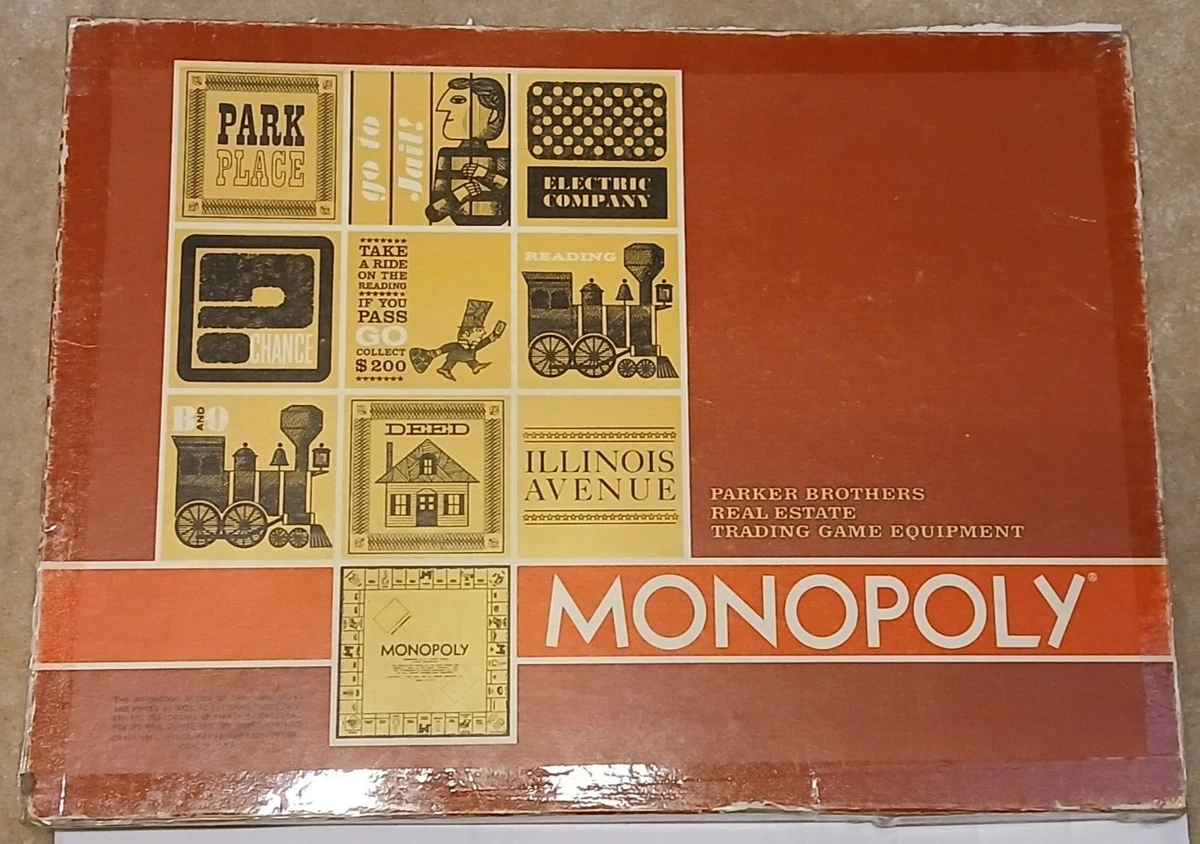 Monopoly Board 1964 Vintage Manufacture Board & Traditional Games