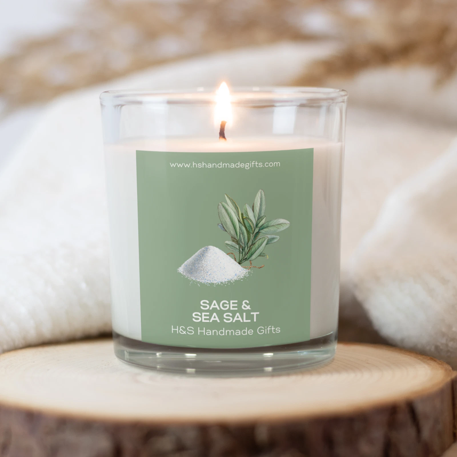 Candela cera di soia profumata ispirata a mano salvia e mare Sat Jo Malone 30cl