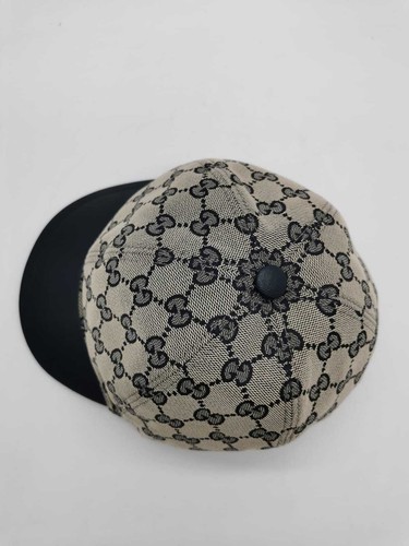Gucci GG Pattern Logo Printing Splicing Baseball Cap Size L 56 Children’s Cap - Picture 7 of 12
