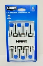 HART 6-Piece Precision Screwdriver Set Phillips Slotted Comfort Grip
