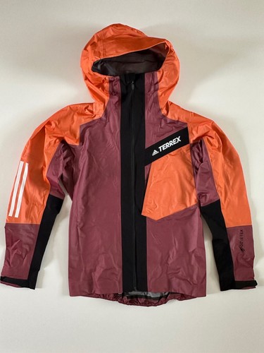 ADIDAS TERREX TECHROCK LIGHT GORE-TEX ACTIVE RAIN JACKET WOMEN ORANGE HY1985 - S - Picture 4 of 9