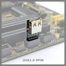 Motherboard USB2.0 9Pin to TYPE-C A-KEY Front USB3.2 TYPE-E Interface Adapter