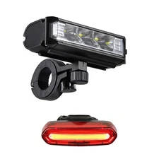 Bike Lights Front Tail Light Night Riding LED Bicycle Lights USB Rechargeable US