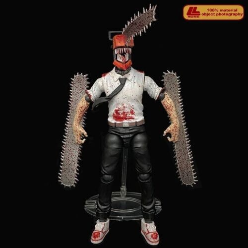 Figurine Articulée Denji Pochita - Anime Chainsaw Man - Armure Noire - Statue Jouet Cadeau