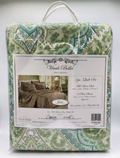Virah Bella Jada Quilt Collection 3 Pc Full/Queen Size Quilt Shams Set Green